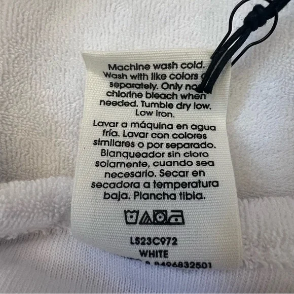 Love & Sports White Terry Cloth Sporty Dress NEW WITH TAGS B3/16 - Picture 8 of 11